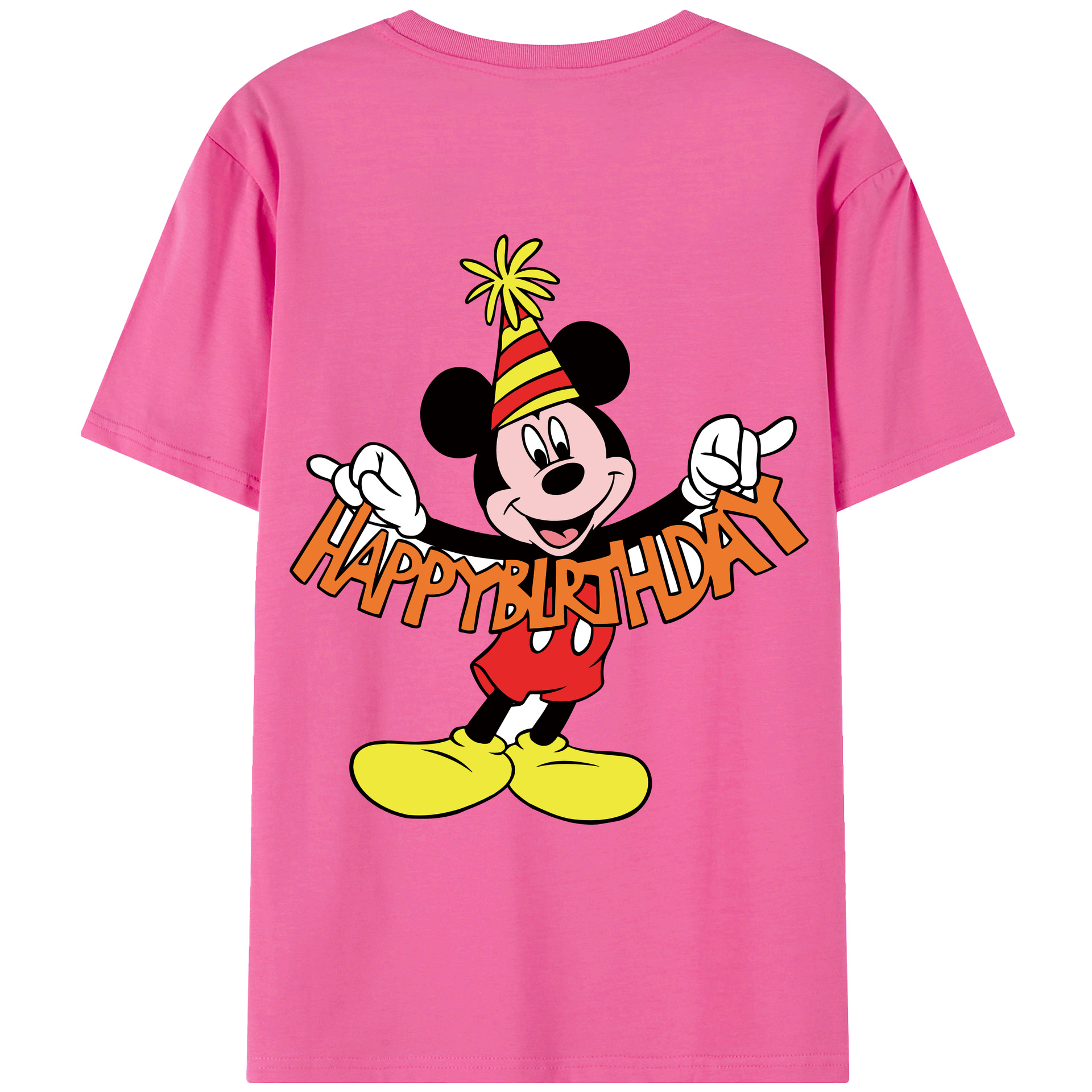 （画像用） ミッキーマウス Mickey Mouse レディース半袖Tシャツ(バックプリント)